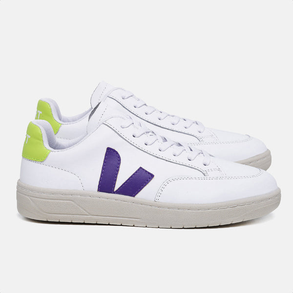 Vert Leather White Purple Lime