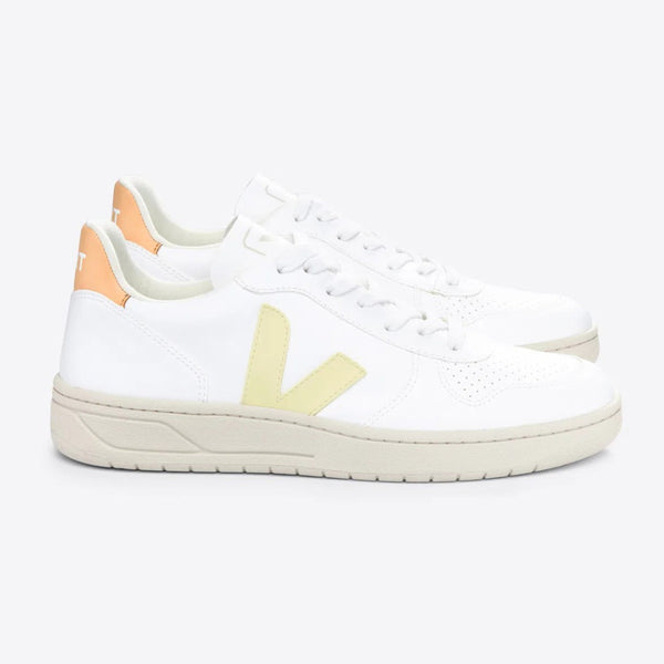 Tênis V-10 Chromefree Leather White Sun Peach